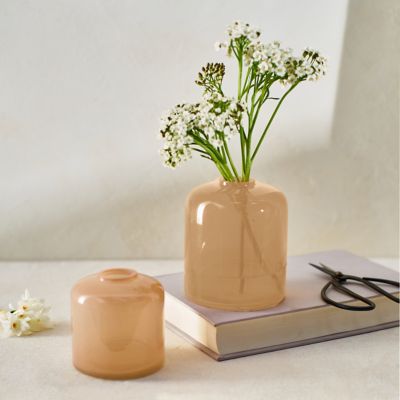 Peach Glass Vases, Set of 2 - Terrain