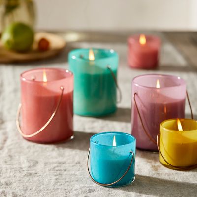 Hanging Colorful Glass Citronella Candle