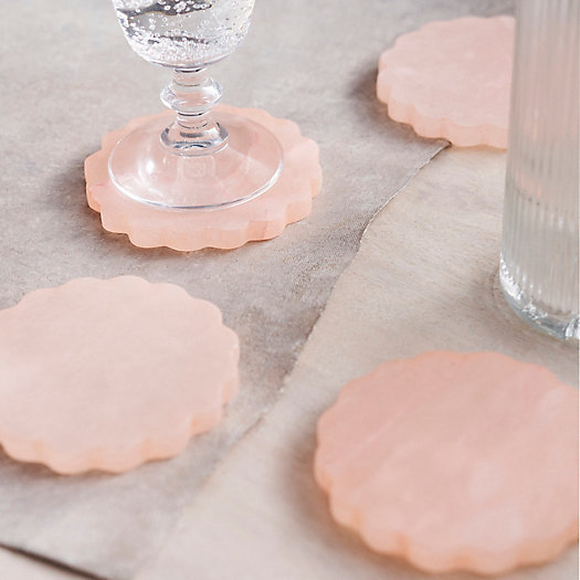 View larger image of Dyed Alabaster Notched Coasters, Set of 4