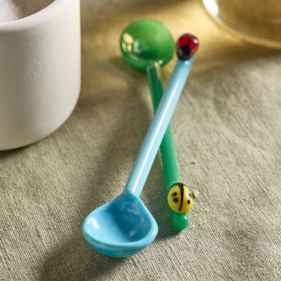 Ladybug Glass Spoons