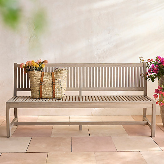 View larger image of Classic Teak Garden Three Seat Armless Bench