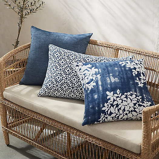 View larger image of Indigo Florals Outdoor Pillow