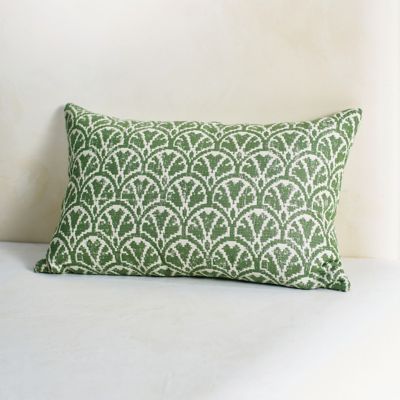 Olive Fan Outdoor Pillow
