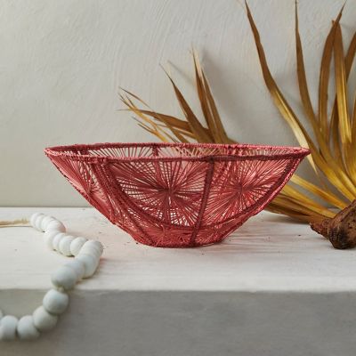 Wide Weave Leather Basket - Terrain