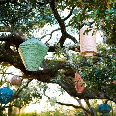 Floral Lace Battery Lantern, Oval - Terrain