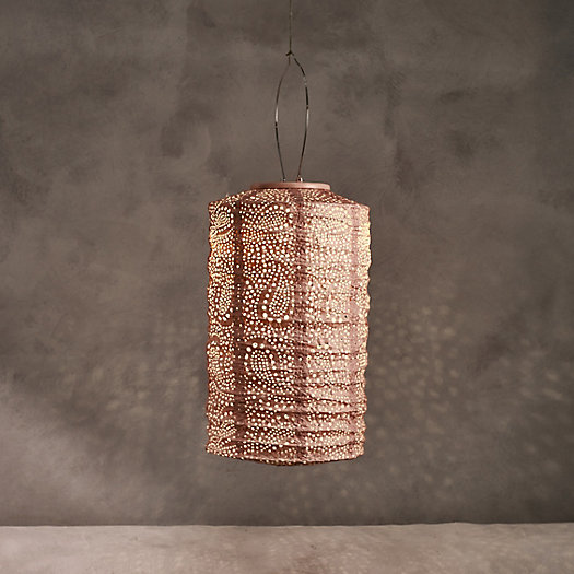 View larger image of Floral Lace Battery Lantern, Cylinder