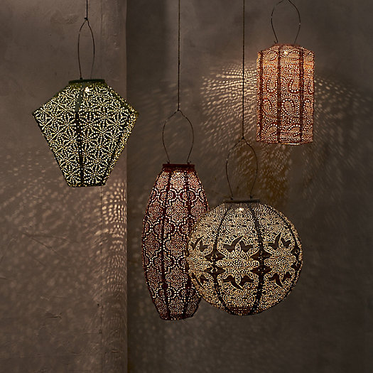 View larger image of Floral Lace Battery Lantern, Round