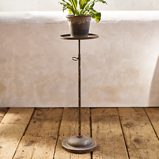 View larger image of Aged Iron Adjustable Pedestal Plant Stand
