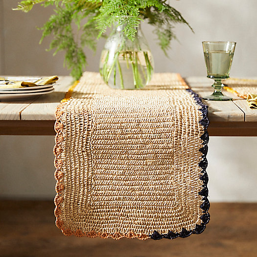 View larger image of Scalloped Raffia Runner