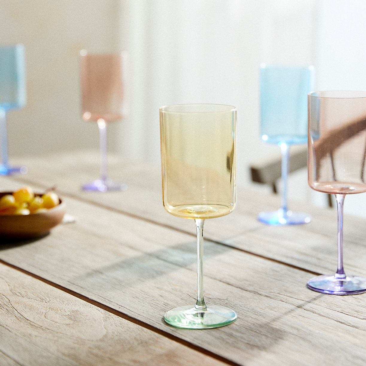 Colorful Two Tone Wine Glasses, Set of 2 - Terrain