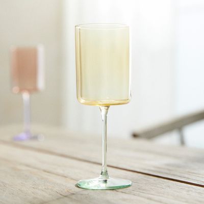 Colorful Two Tone Wine Glasses, Set of 2
