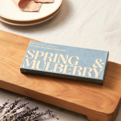 Spring & Mulberry Dark Chocolate Bar, Lavender + Rose