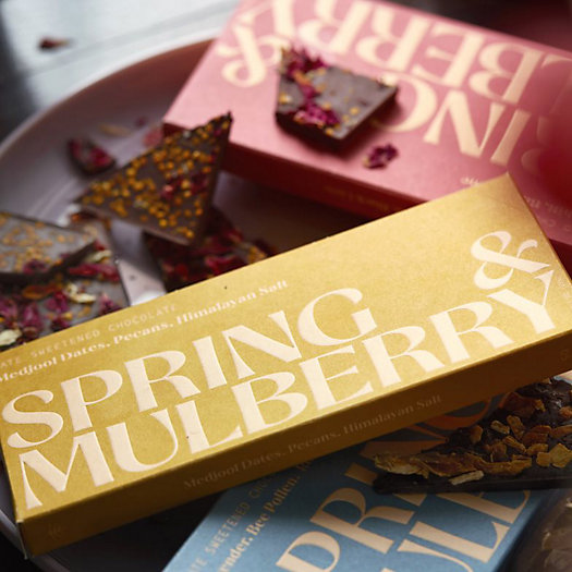 View larger image of Spring & Mulberry Dark Chocolate Bar, Pecan + Date