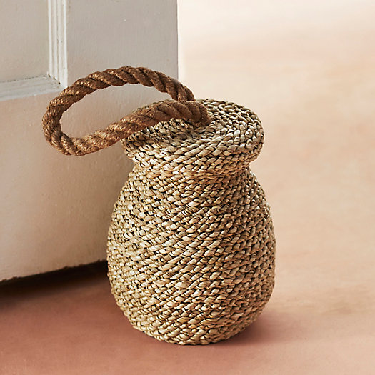 View larger image of Seagrass Wrapped Cement Doorstop