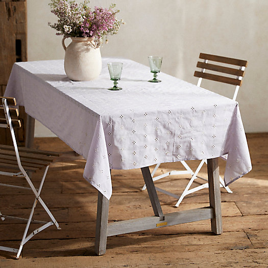 View larger image of  Lavender Eyelet Tablecloth