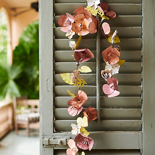 View larger image of Colorful Florals Iron Garland, Large