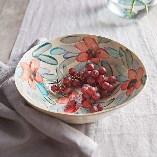 View larger image of Peachy Floral Round Serving Bowl