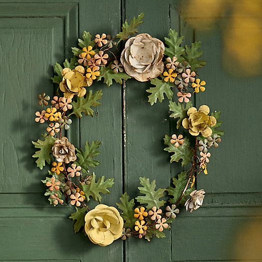 View larger image of Spring Flowers Iron Wreath
