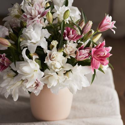 Fresh Mixed Double Lily Bunch