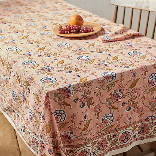 View larger image of Peach Hydrangea Tablecloth