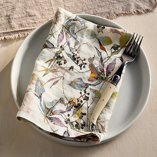 View larger image of Meadow Flower Linen Napkins, Set of 2