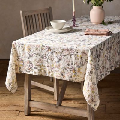 Lithuanian Linen Tablecloth, Meadow Flowers