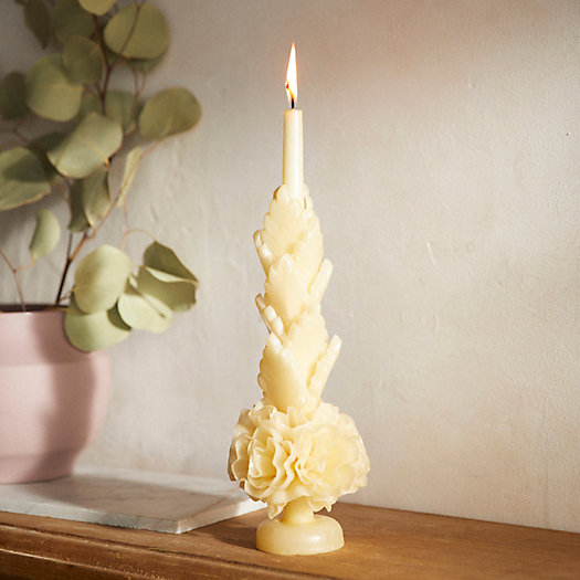 View larger image of Oaxacan Floral Taper Candle, Tall Flower