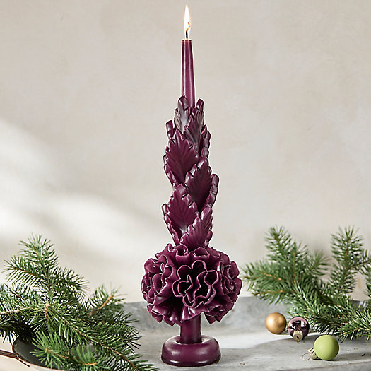 View larger image of Oaxacan Floral Taper Candle, Tall Flower