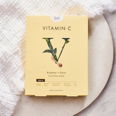 Brighten + Glow Vitamin C Face Masks, Set of 5 Terrain