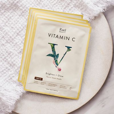 Brighten + Glow Vitamin C Face Masks, Set of 5 Terrain