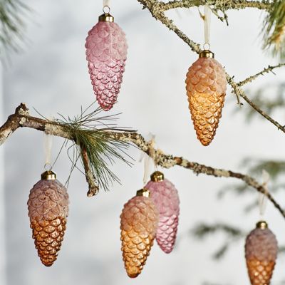 Snow Dusted Pinecone Ornament