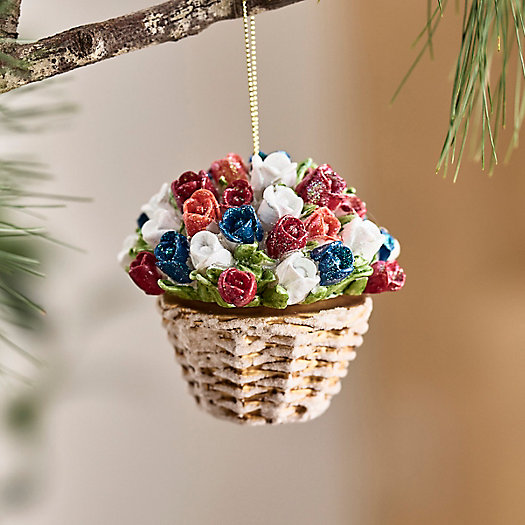 View larger image of Tulip Basket Glass Ornament