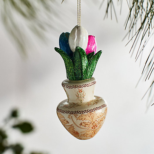 View larger image of Tulip Bouquet in Vase Glass Ornament