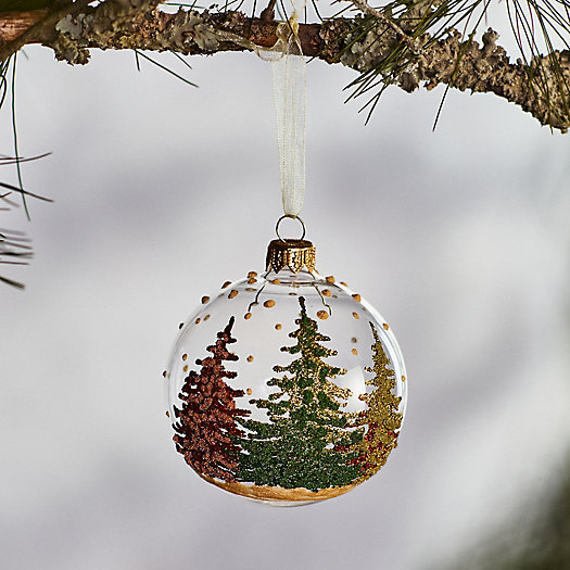 View larger image of  Evergreen Forest Glass Globe Ornament