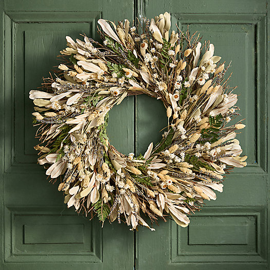 View larger image of Preserved Ivory Blooms Wreath