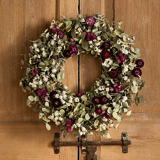 View larger image of Preserved Eucalyptus + Strawflower Wreath