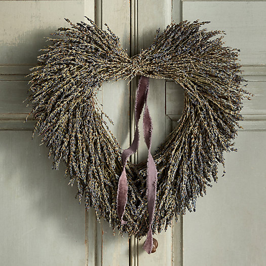 View larger image of Preserved English Lavender Heart Wreath