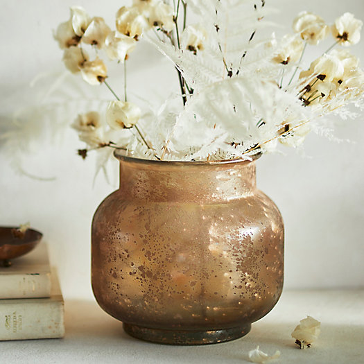 View larger image of Antiqued Short Recycled Glass Vase