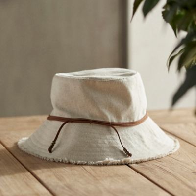 Fringed Cotton Bucket Hat