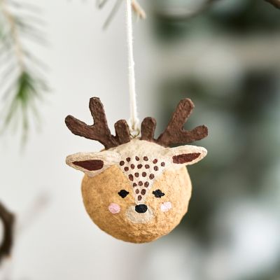 Holiday Deer Recycled Cotton Ornament