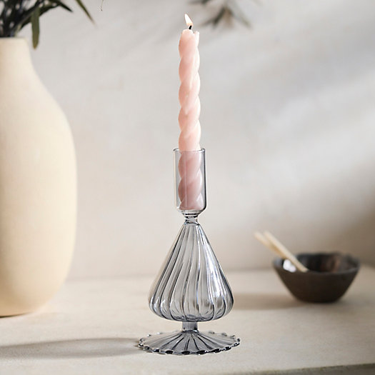 View larger image of Ridged Flare Base Taper Candle Holder