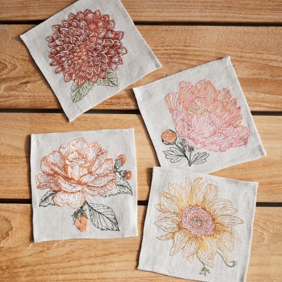 Coral & Tusk Paradise Flowers Cocktail Napkins, Set of 4