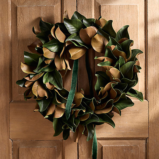 View larger image of Faux Magnolia Wreath
