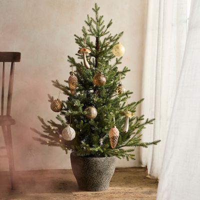Pre-Lit Faux Potted Norway Spruce