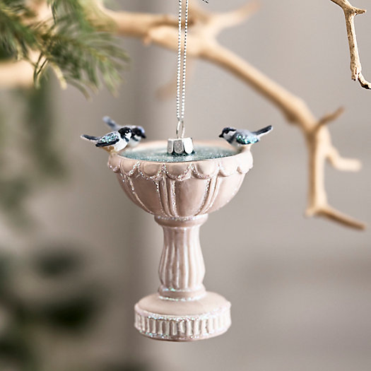 View larger image of Bird Bath Glass Ornament