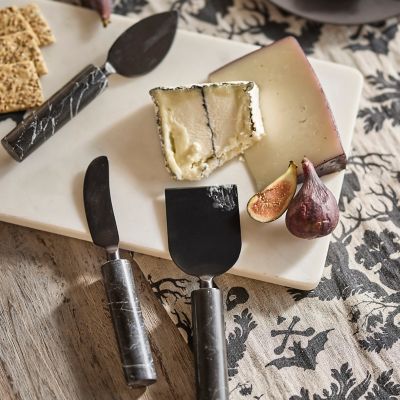 Black Marble Cheese Knives, Set of 3