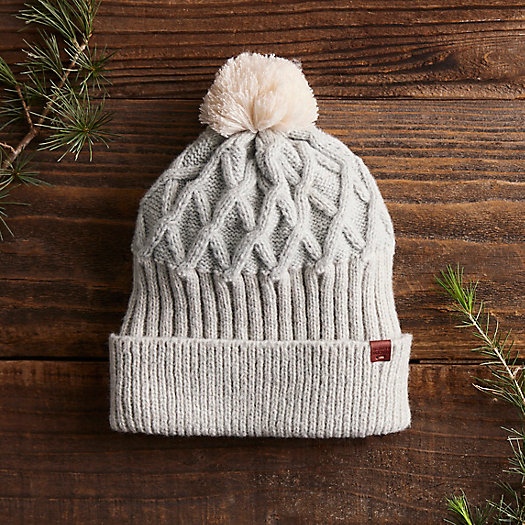View larger image of Cable Knit Pom Pom Beanie