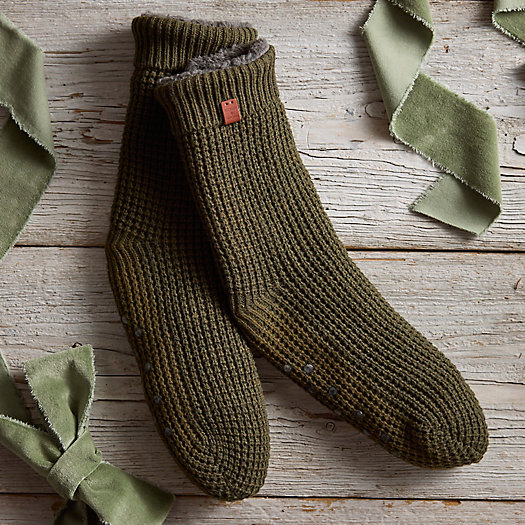 View larger image of Men's Waffle Socks, Green