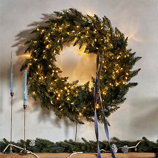 View larger image of Outdoor Oversized Pre-Lit Faux Fir Wreath
