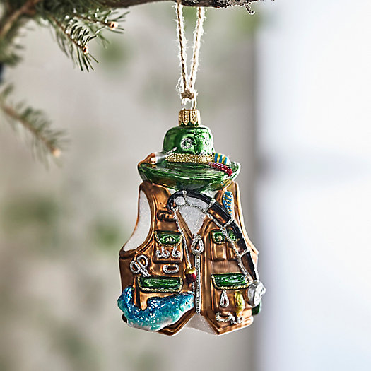 View larger image of Fly Fisherman Vest Glass Ornament